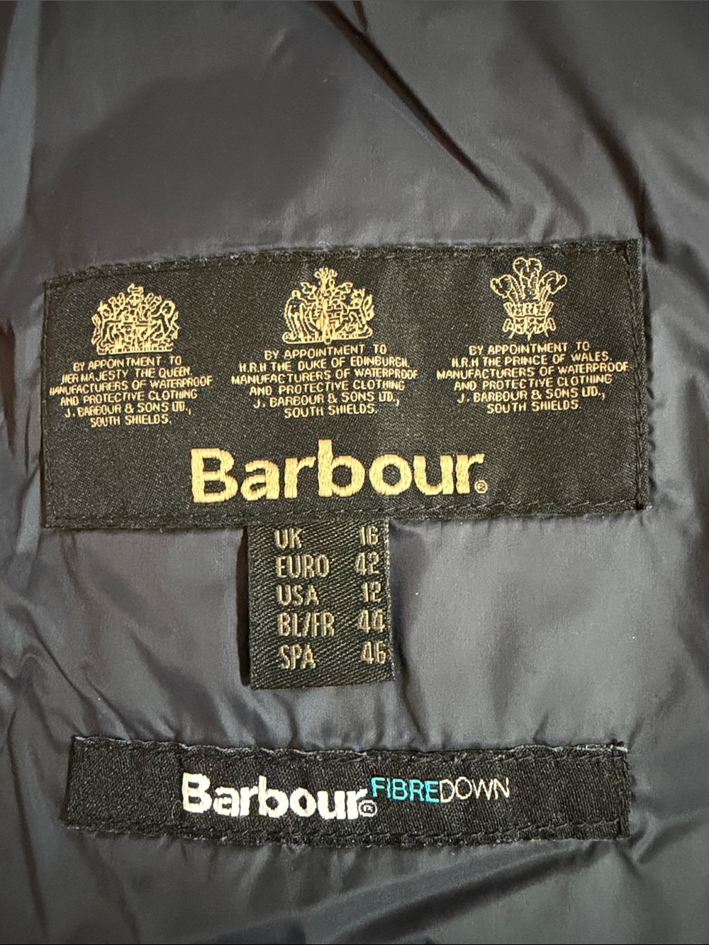 Barbour Red Quilted Hooded Vest with Fur Trim - Picture 6 of 7